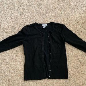 WHBM black 3/4 sleeves cardigan
